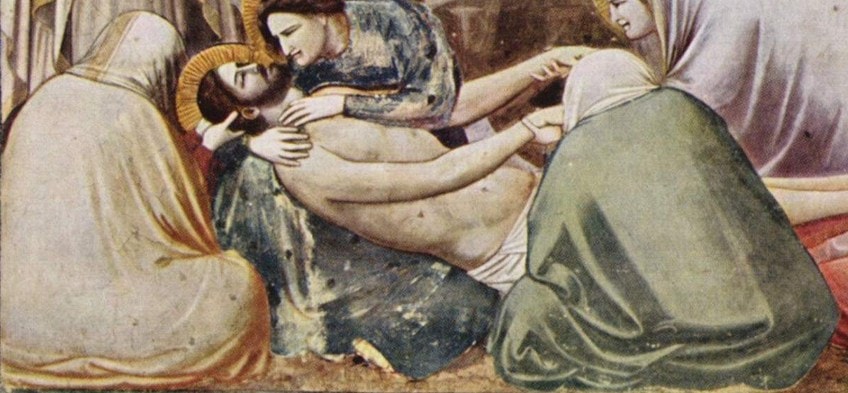 Lamentation of Christ Painting Close-Up