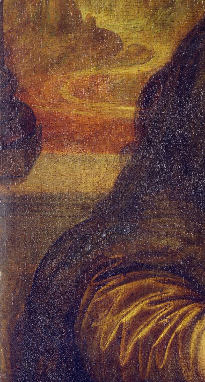 Mona Lisa Painting Detail