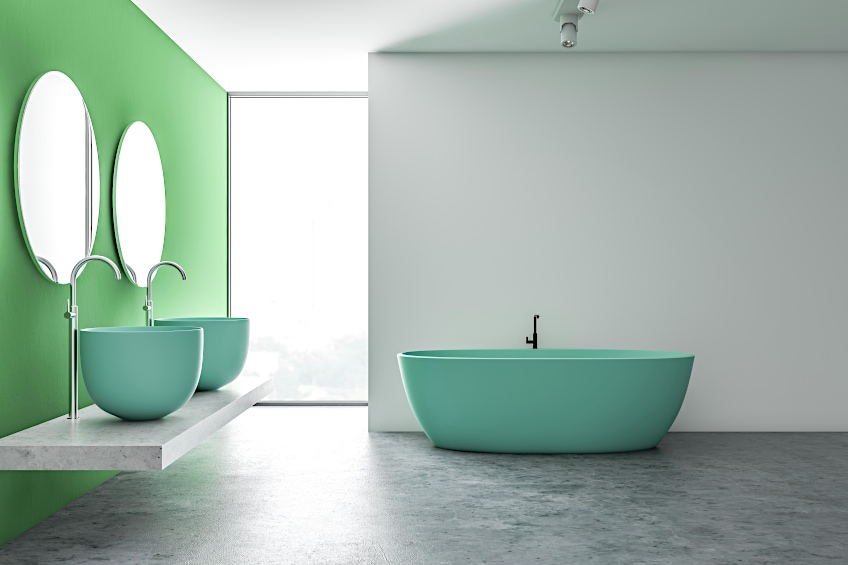 Restful Seafoam Green in Bathroom