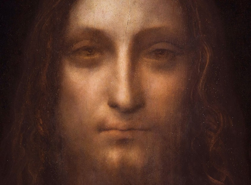 Salvator Mundi Painting Close-Up