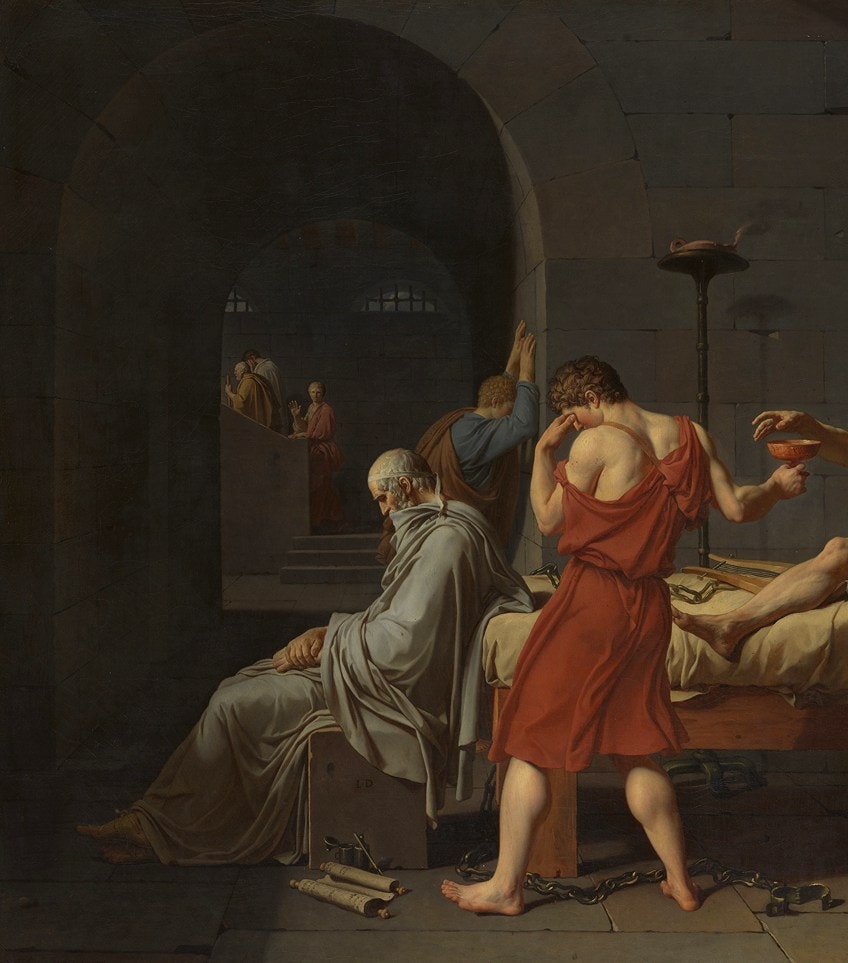 Shape in The Death of Socrates Painting