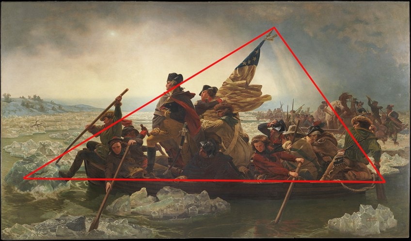 Shape in the Washington Crossing the Delaware Painting