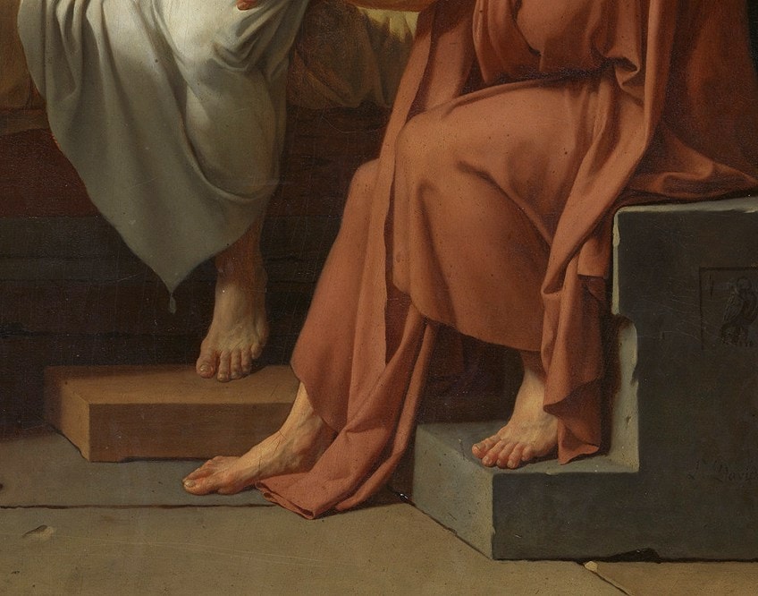 Texture in The Death of Socrates Painting