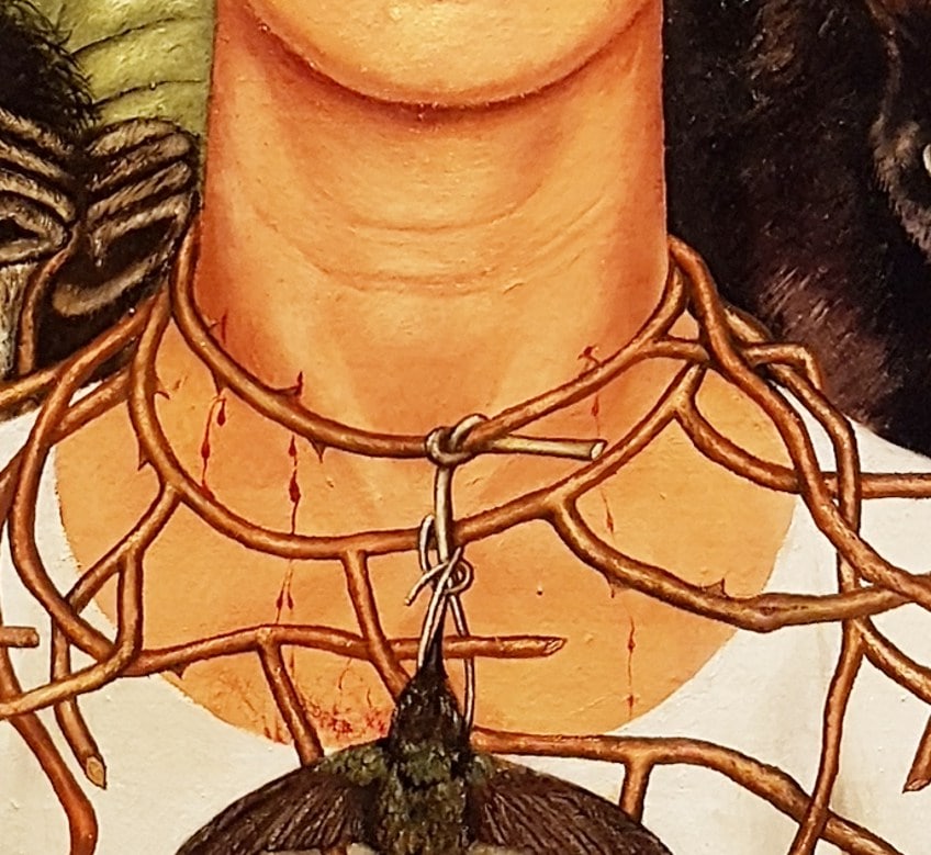 Thorn Necklace Painting Detail