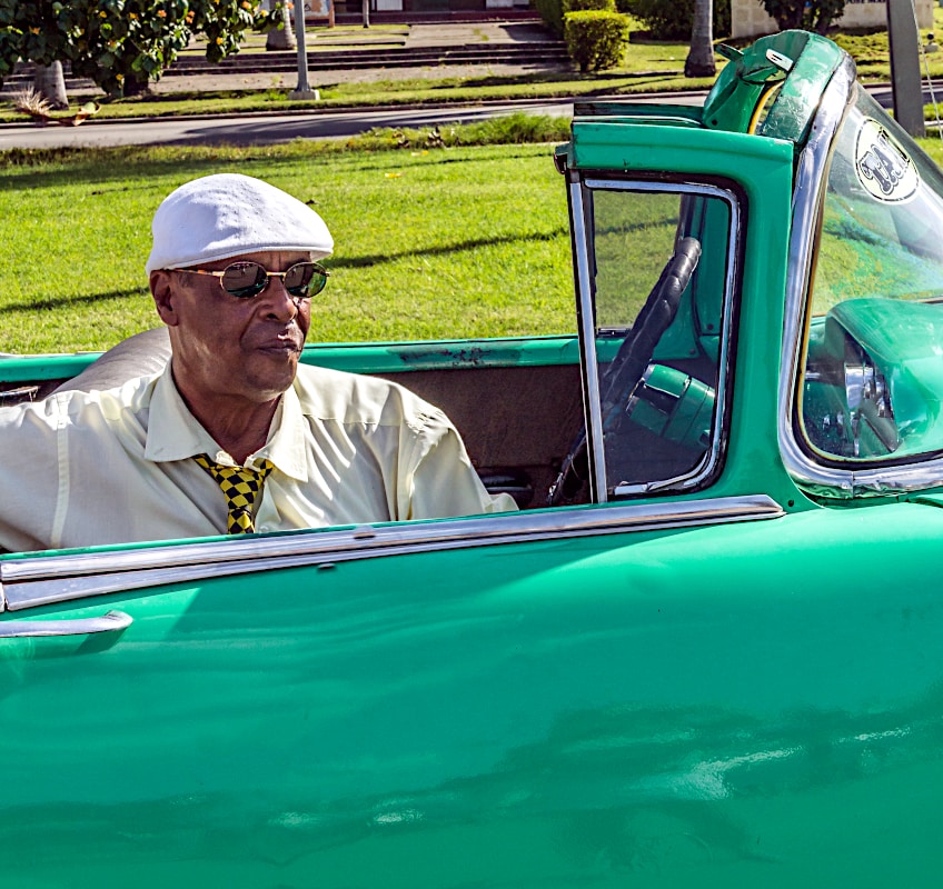 Vintage Seafoam Green Car