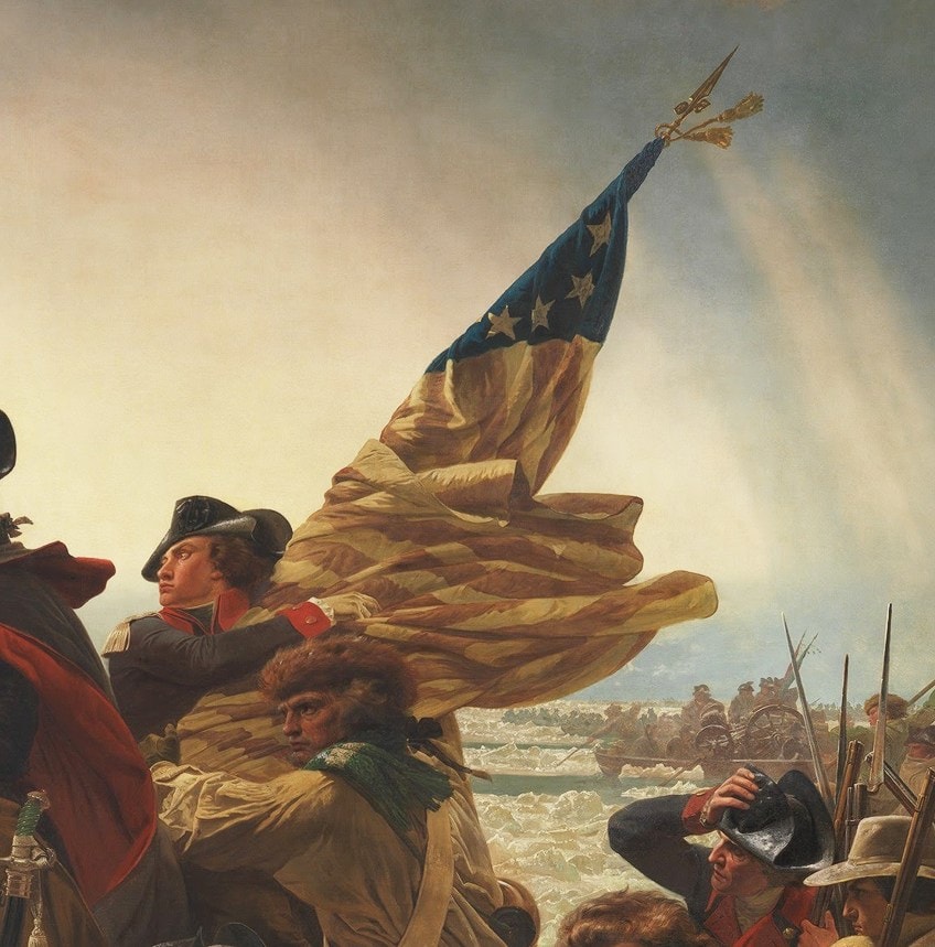 Washington Crossing the Delaware Painting Detail