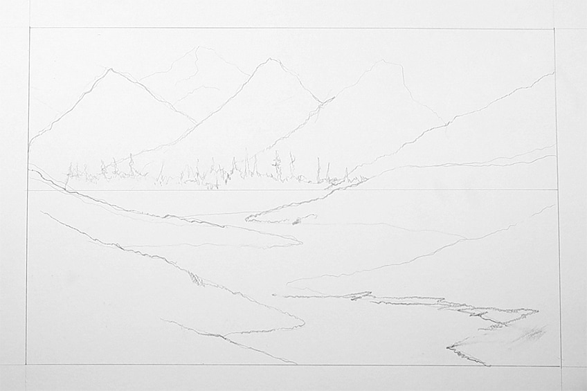 PENCIL DRAWING: How To Draw Landscape With Pencil