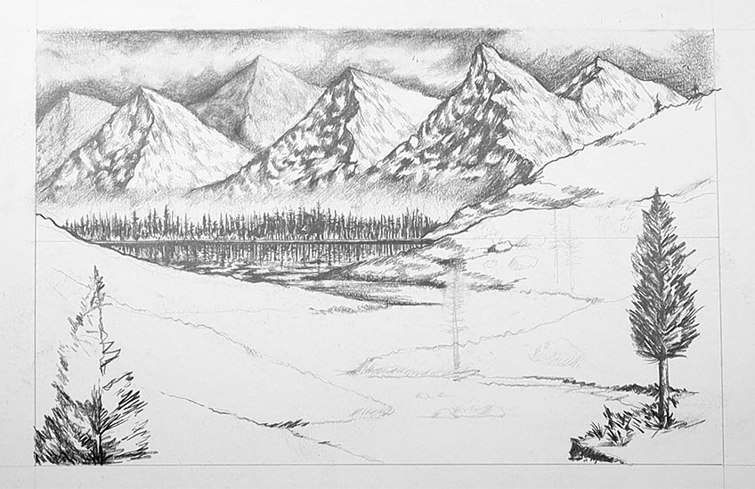 pencildrawing #pencil #drawing #for #beginners in 2023 | Landscape drawings,  Landscape drawing easy, Landscape sketch
