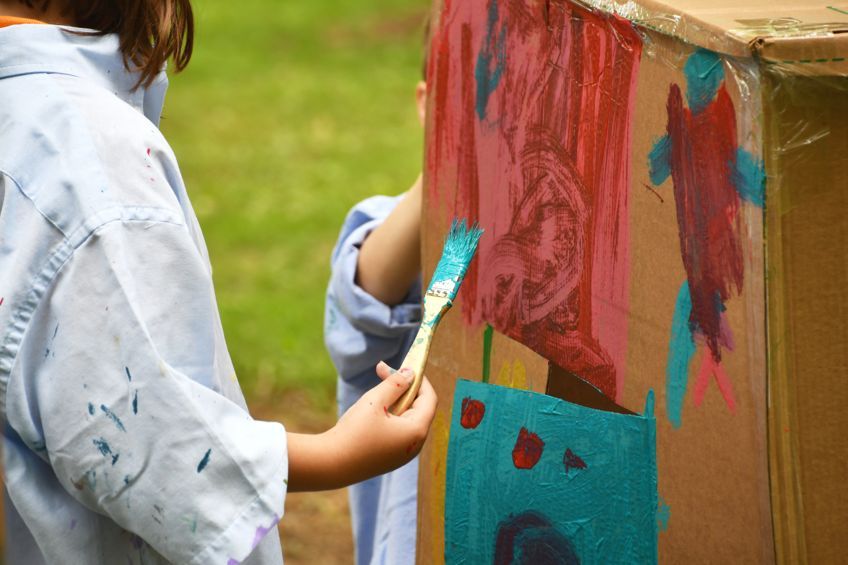 How to Paint a Cardboard Box