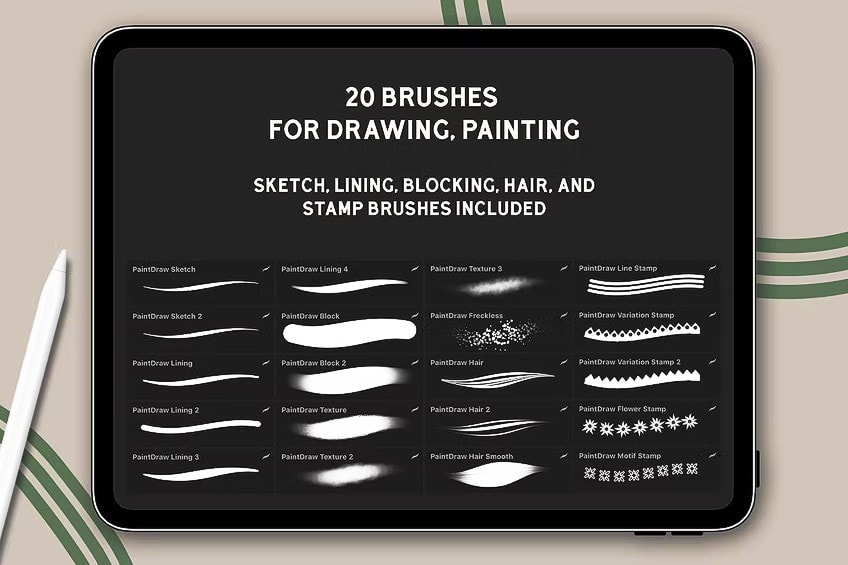 Illustration Hair Texture Brush