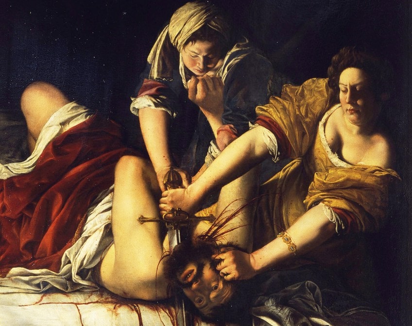 Judith Beheading Holofernes Painting Color
