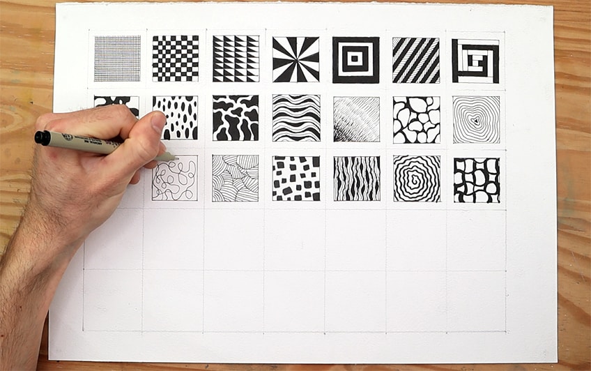 drawing of basic pattern step 32