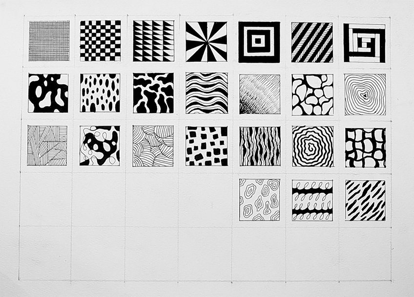 pretty patterns to draw simple