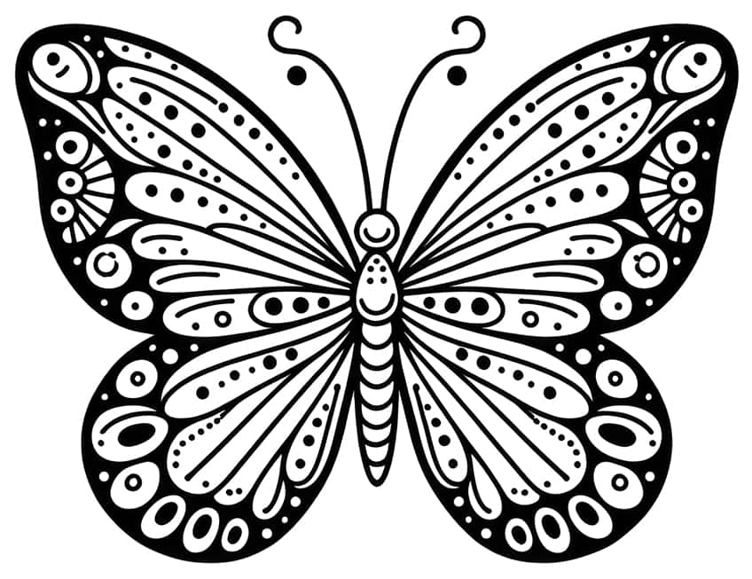 butterfly coloring sheet 04