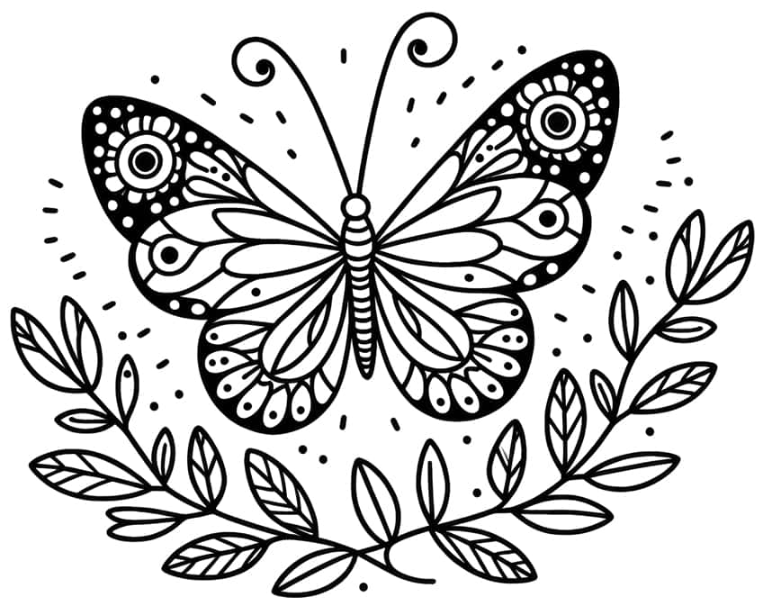 butterfly coloring sheet 15