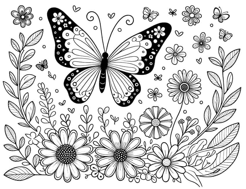 butterfly coloring sheet 19