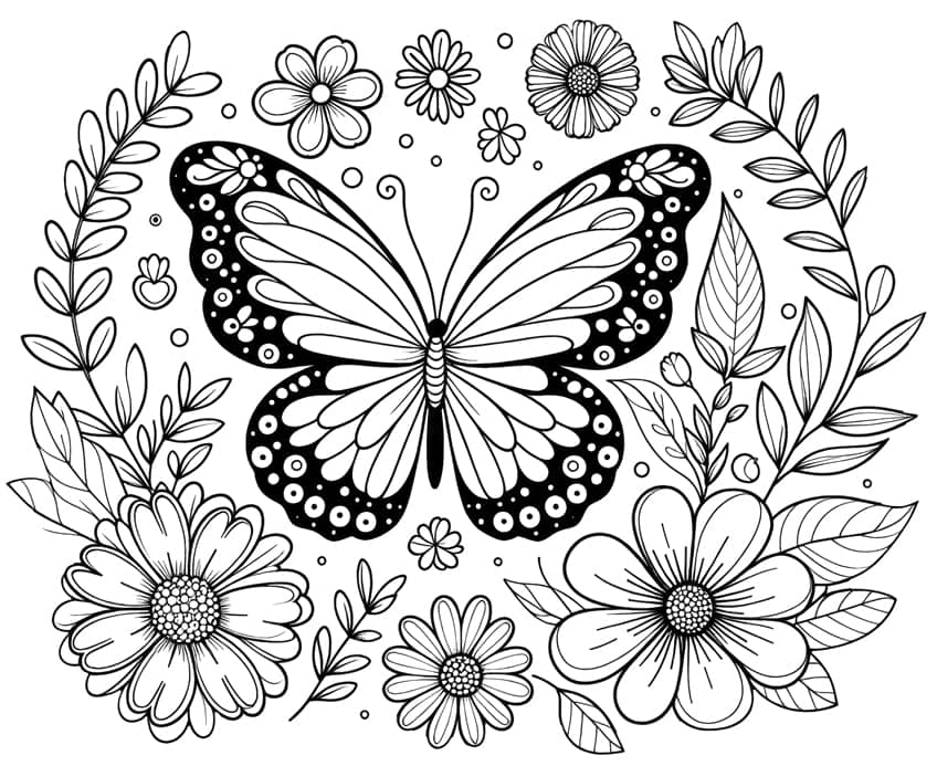 butterfly coloring sheet 20