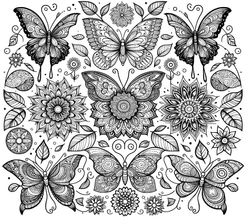 butterfly coloring sheet 27