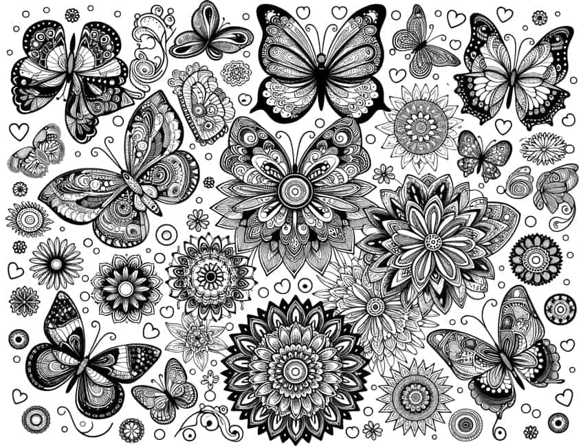 butterfly coloring sheet 28