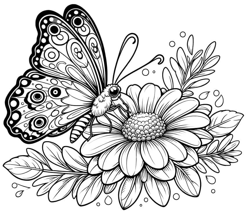 butterfly coloring sheet 38