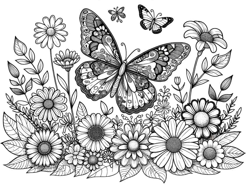 butterfly coloring sheet 42