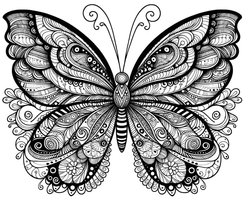 butterfly coloring sheet 43