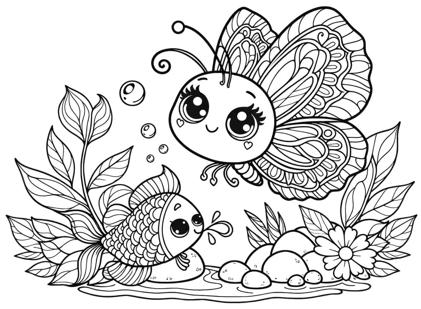 butterfly coloring sheet 52