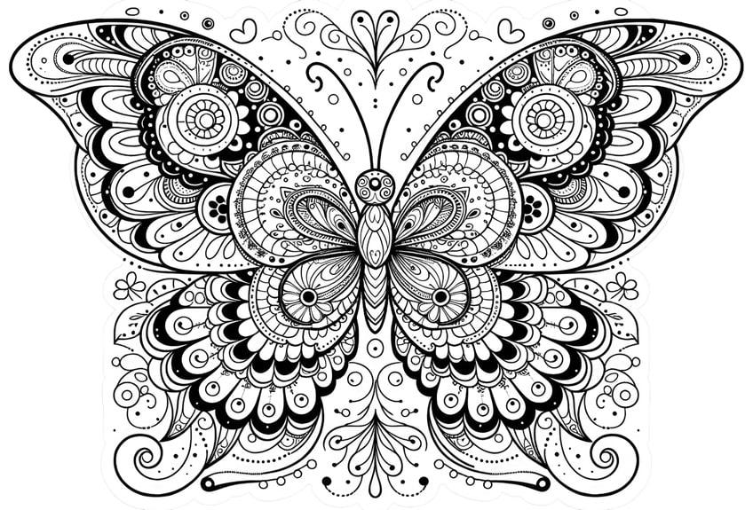 butterfly coloring sheet 53