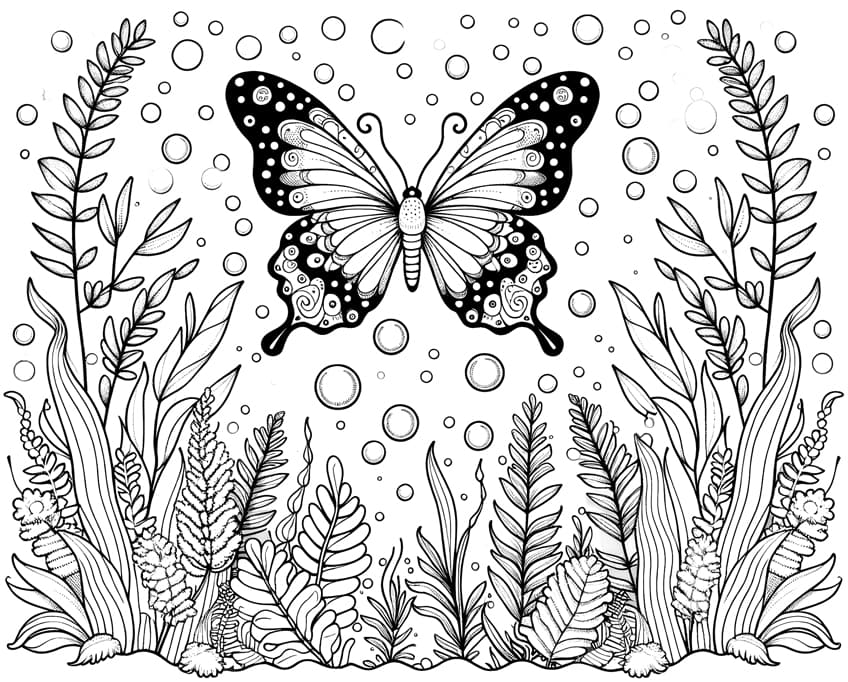 butterfly coloring sheet 54