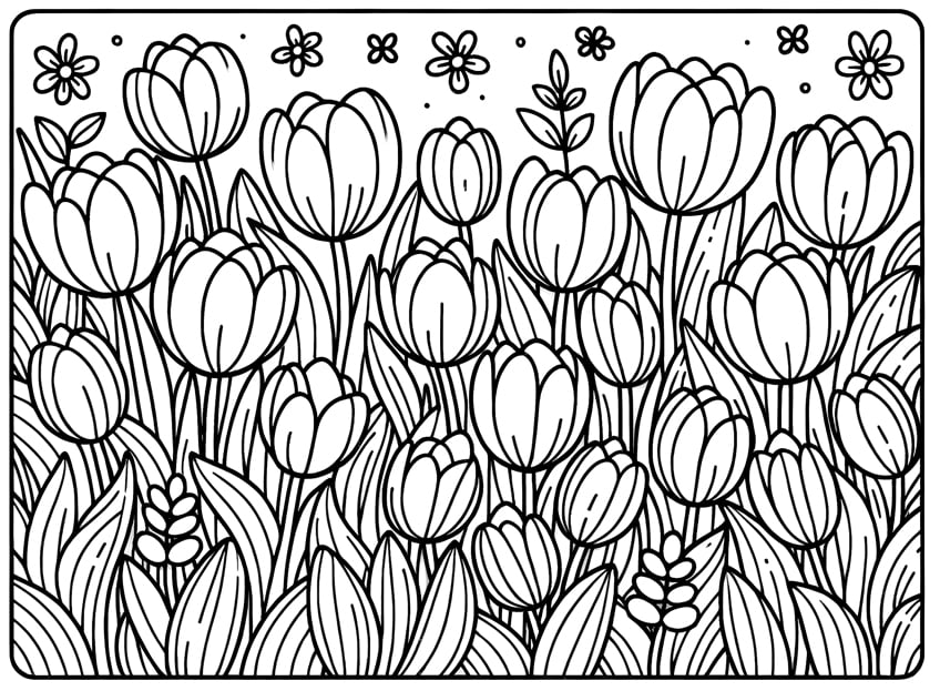 flower coloring page 01