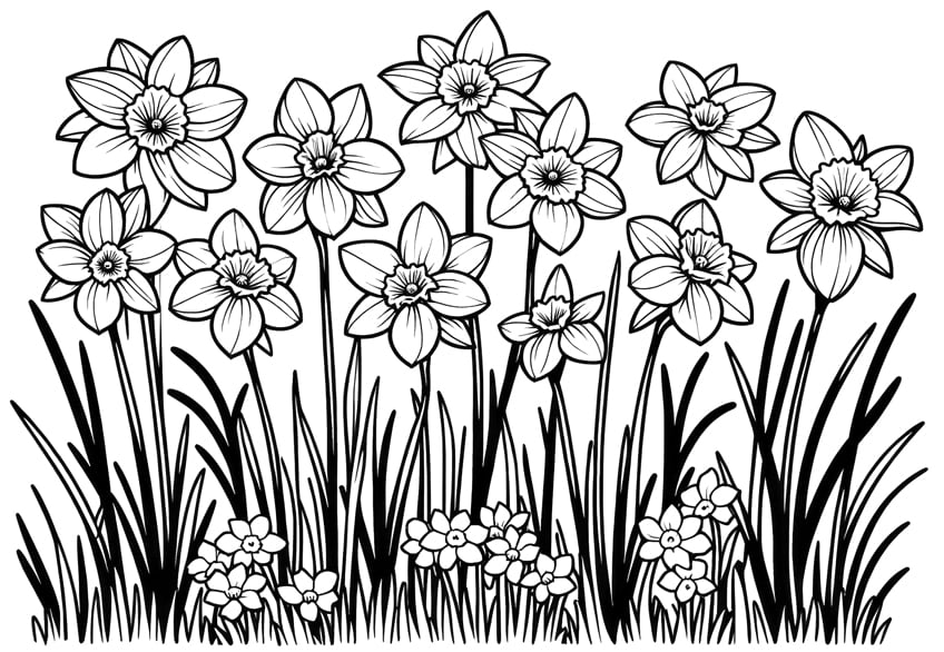 flower coloring page 02