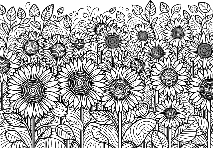 flower coloring page 04