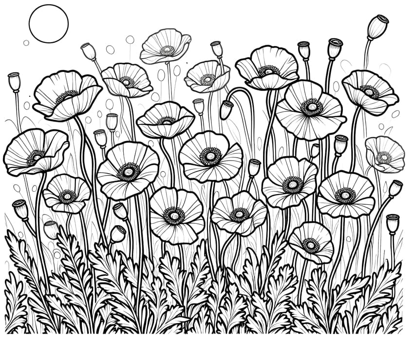 flower coloring page 05