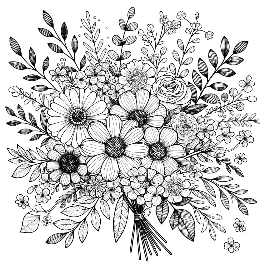 flower coloring page 11