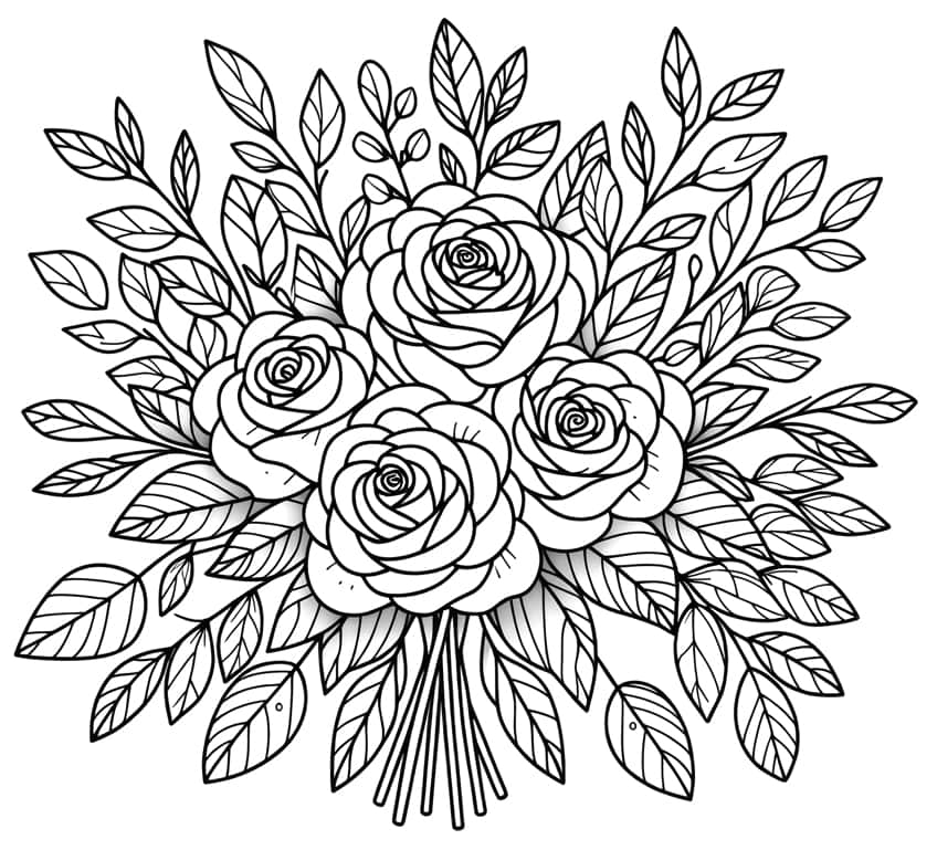 flower coloring page 12