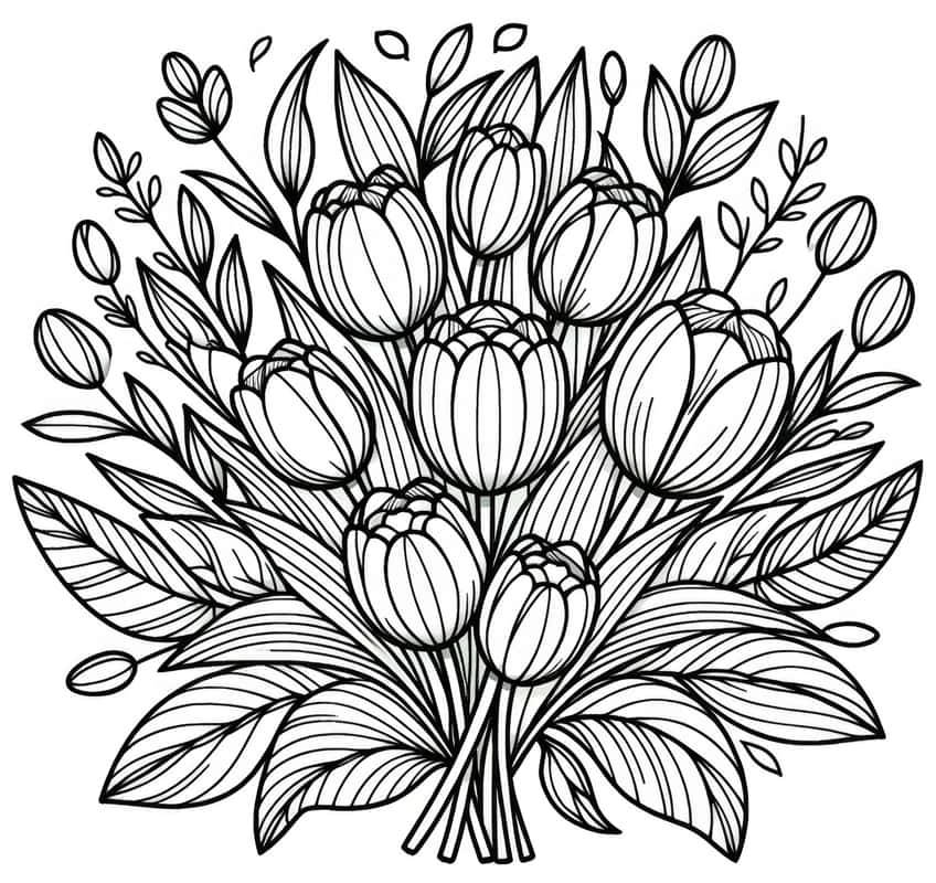 flower coloring page 13