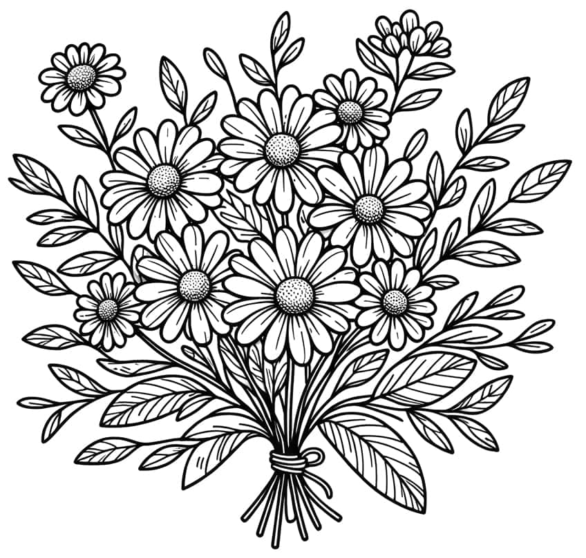 flower coloring page 14