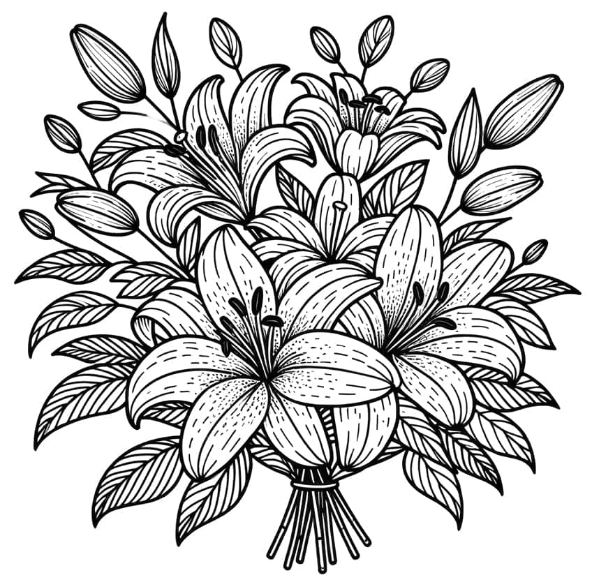 flower coloring page 15