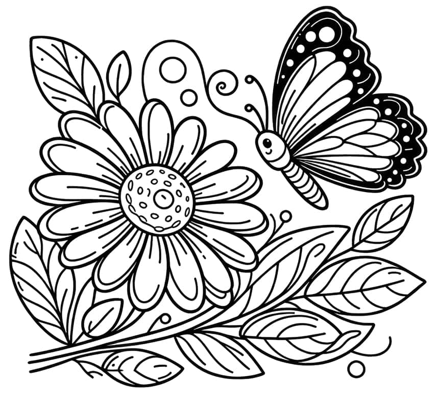flower coloring page 16