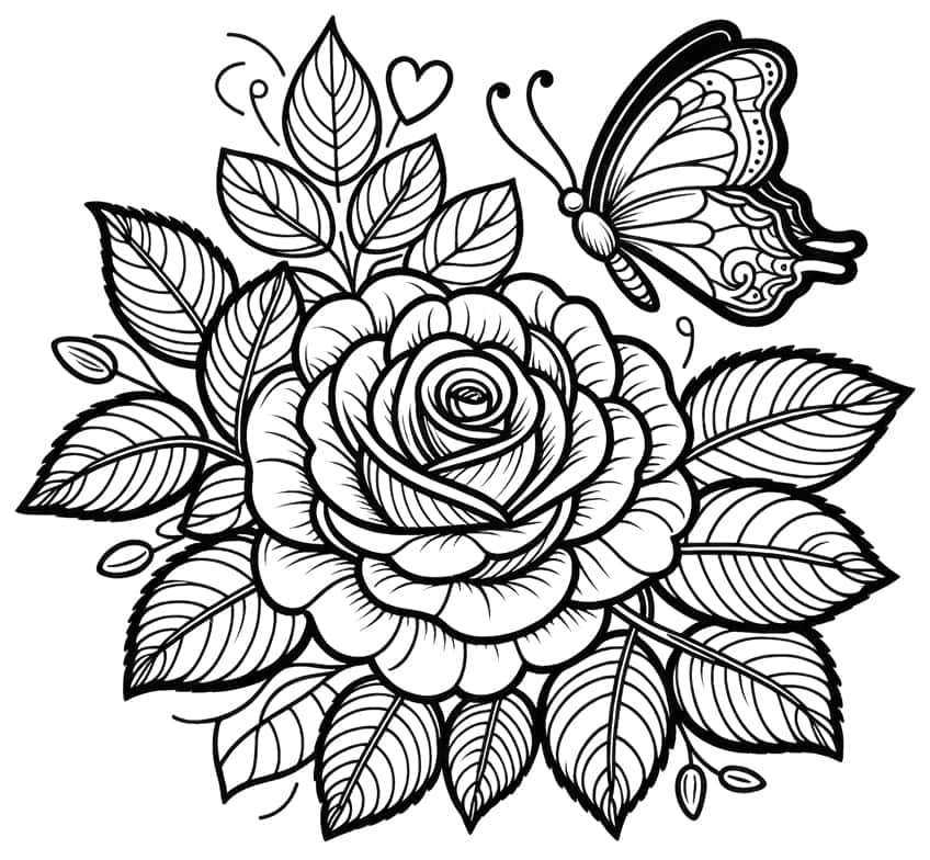 flower coloring page 17