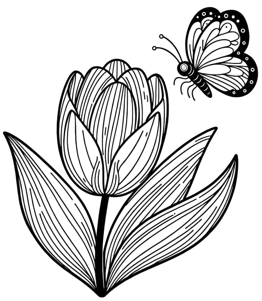 flower coloring page 18