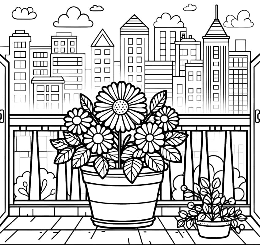 flower coloring page 22
