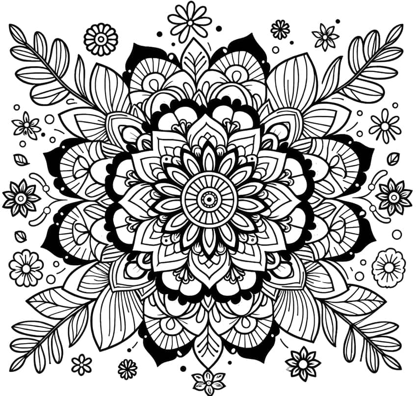 flower coloring page 25