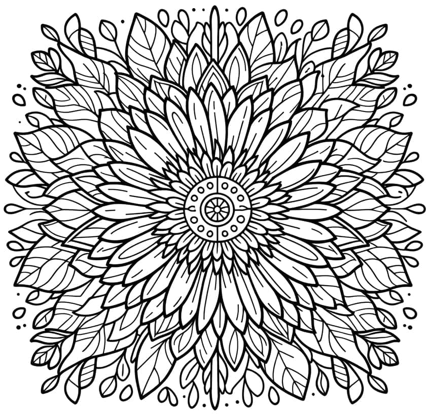 flower coloring page 28