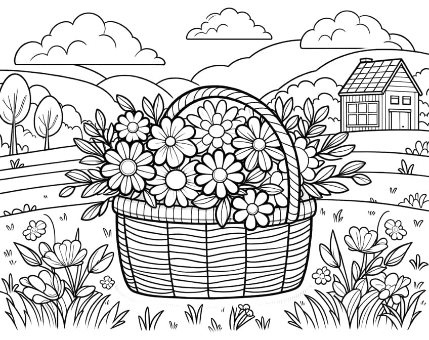 flower coloring page 32