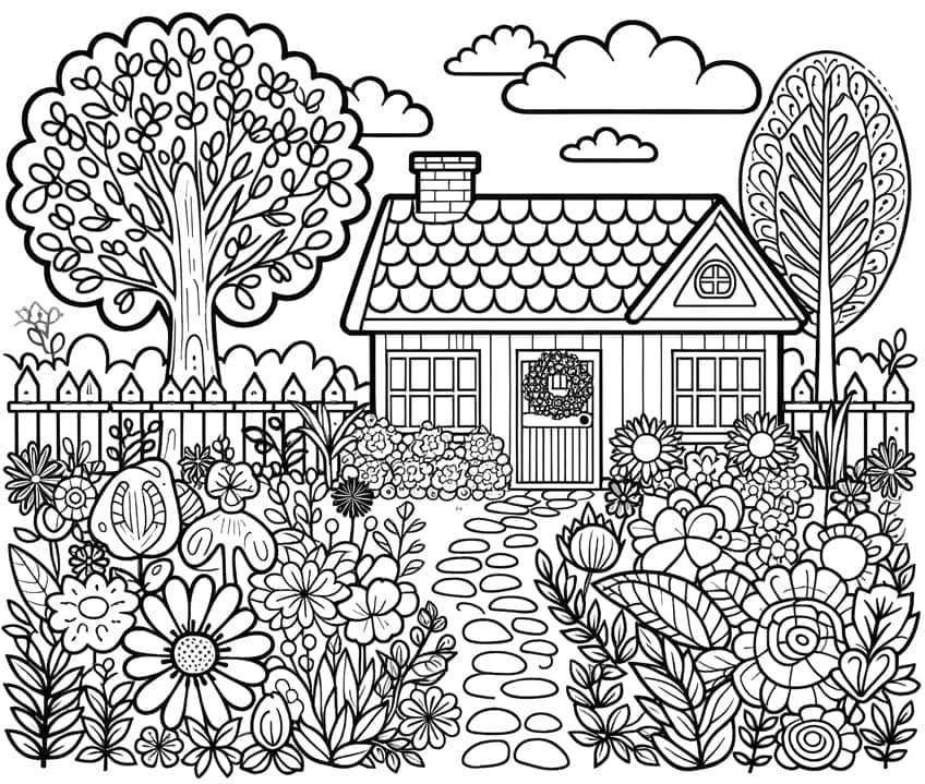 flower coloring page 33