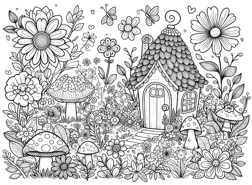flower coloring page 37