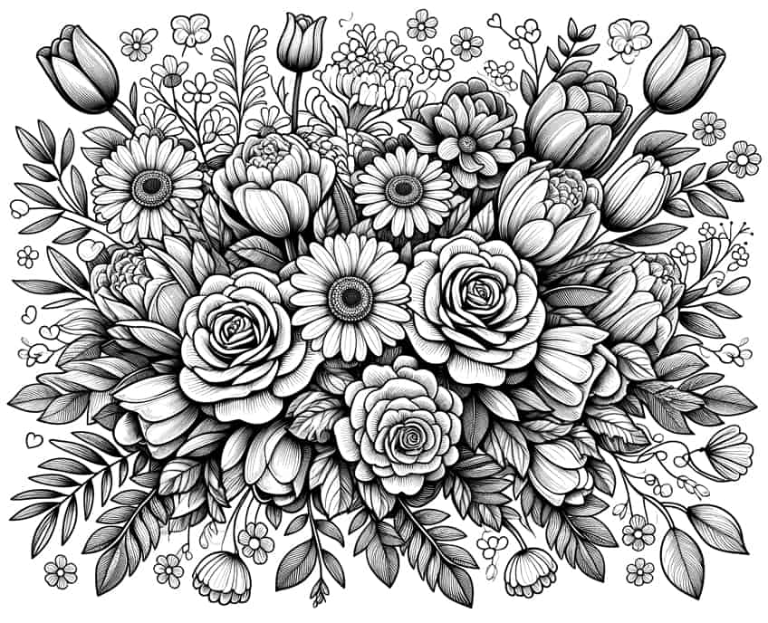 flower coloring page 39