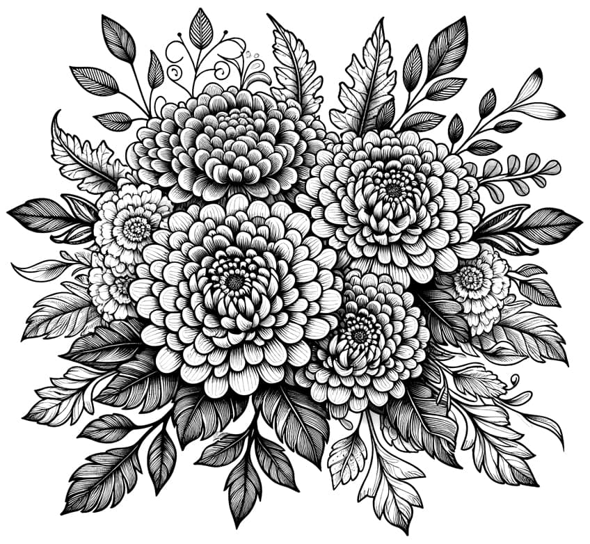 flower coloring page 42
