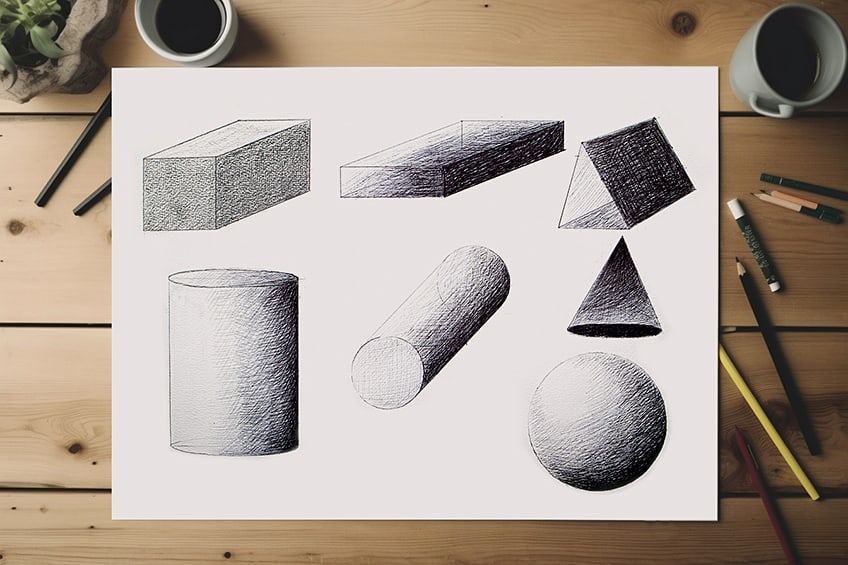 how to draw 3d shapes
